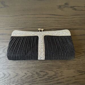 Black and Silver Sparkle Evening Bag